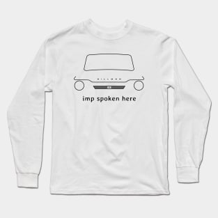 Hillman Imp 1960s British classic car "imp spoken here" black Long Sleeve T-Shirt